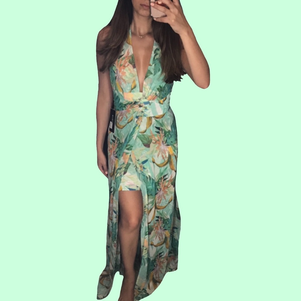 MARCIANO by Guess Back to You Halter Maxi Dress